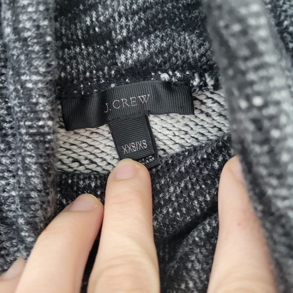 J. CREW French Terry Turtleneck Cowl Neck Tunic Long Sweatshirt XS - Picture 8 of 11